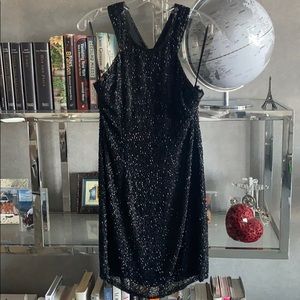 Black Tie by Oleg Cassini beaded cocktail dress